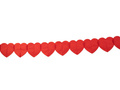 Papírfüzér Szívek piros - 6 m - 1 db.