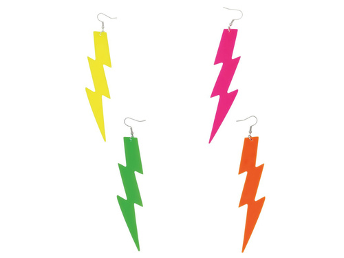 Neon villám fülbevaló - 1 pár