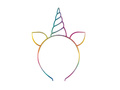 Szivárványos unikornis fejpánt - 1 db.