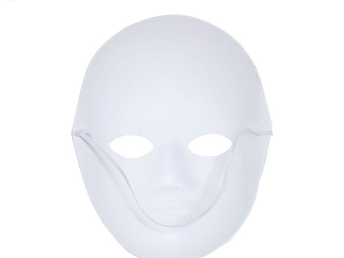 DIY fehér papírmaszk - 1 db.
