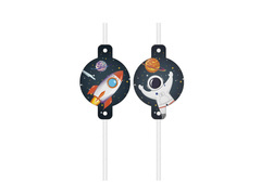 Kozmosz születésnapi szívószálak - 4 db.