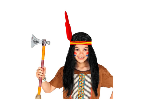 Indián paróka fejpánttal és tollal