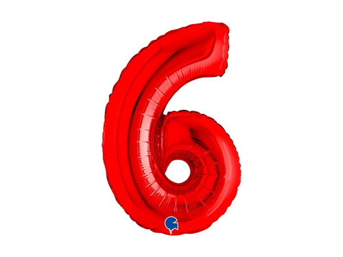 6-os számú piros fólialufi - 14" - 1 db.