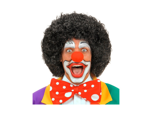 Fekete bohóc paróka afro haj