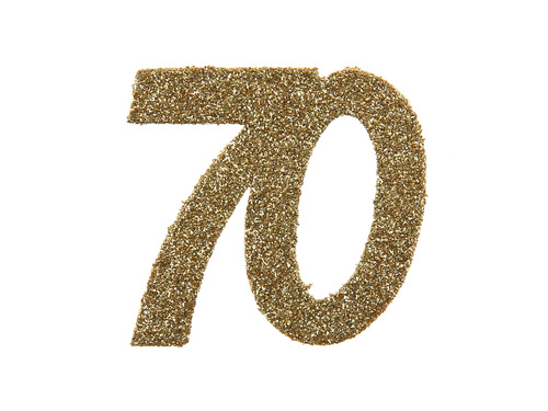 70-es csillámos asztali dekoráció - 6 db.