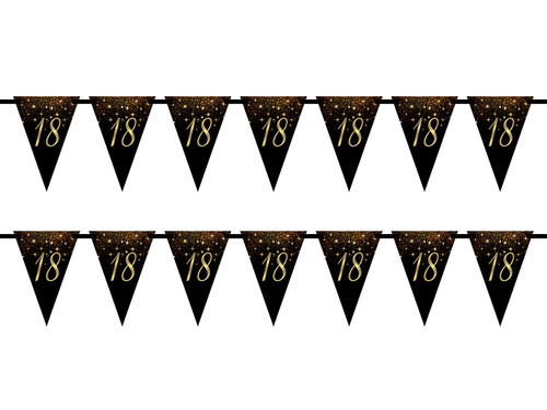 Csillogó zászlós banner 18. születésnapra - 5m