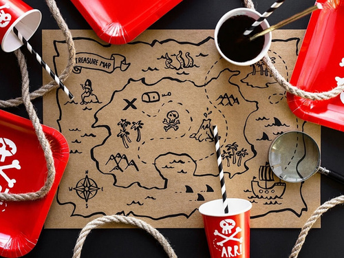 Kalózok papír tányéralátét - 40 x 30 cm - 6 db.