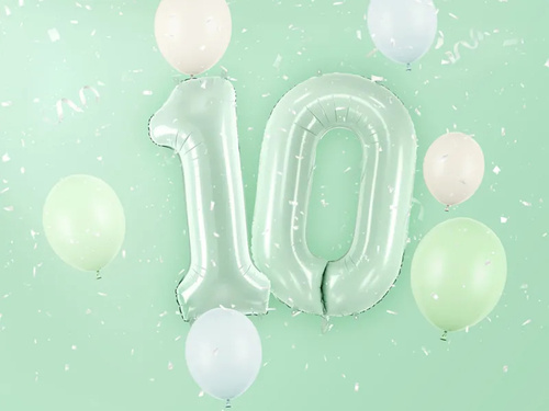 Zöld fóliás lufi, 1. szám - 72 cm - 1 db.