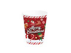 Boldog karácsonyt papírpoharak - 240 ml - 6 db.