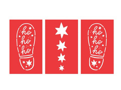 Mikulás lábnyomok sablon - 3 db.