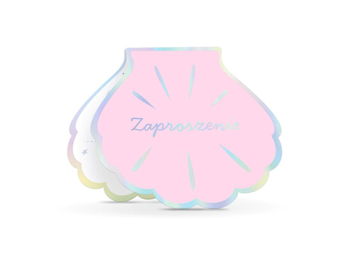 Óceán kagyló születésnapi meghívó - 6 db.