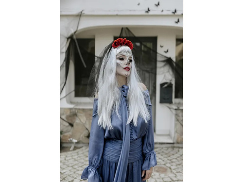 Fejpánt fátyollal és rózsákkal - 1 db.