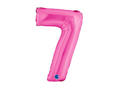 7-es számú fukszia színű fólialufi - 14" - 1 db.