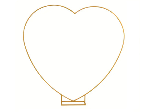 Szív keret arany lufihoz - 200 x 200 cm - 1 db.