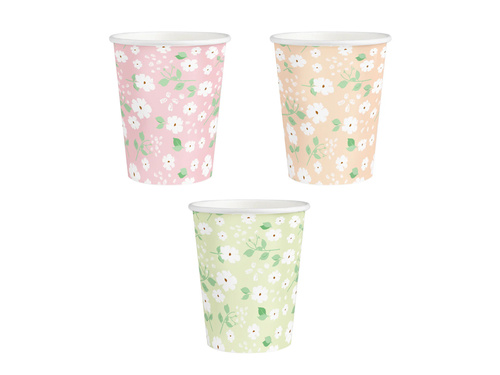 Csészék + szalvéták + papírtányérok készlet Meadow - 24 db.