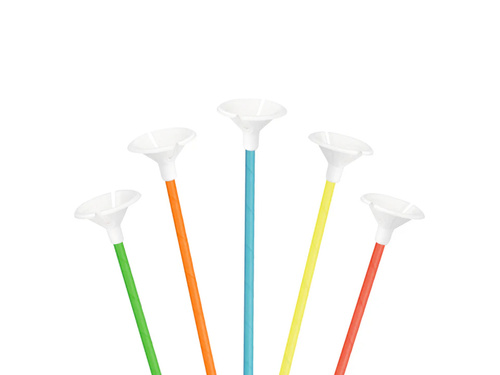 EKO papírpálcikák lufi dugókkal - vegyes színek - 100 db.