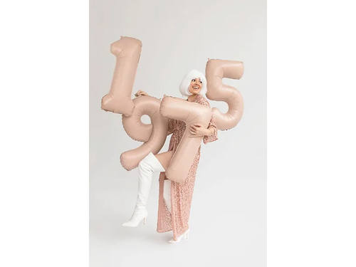 Fólia léggömb 9-es szám sötétbézs - 72 cm - 1 db.