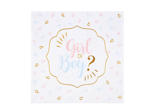 Lány vagy fiú szalvéták? babaköszöntőhöz - 33 cm - 20 db.