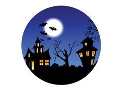 Dekoratív Halloween torta ostya - 20 cm