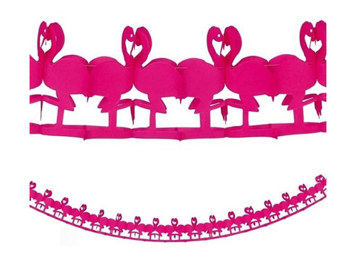 Rózsaszín flamingó füzér - 300 cm - 1 db.