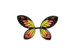 Fekete, narancssárga és sárga pillangószárnyak gyerekeknek 66×38 cm