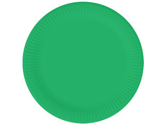 Zöld papírtányérok - 18 cm - 6 db.