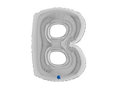 Fólia lufi B betű ezüst - 40" - 1 db.