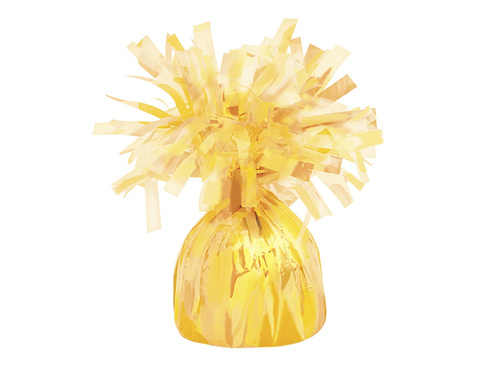 Fóliasúly héliummal töltött léggömbökhöz - sárga - 176 g.