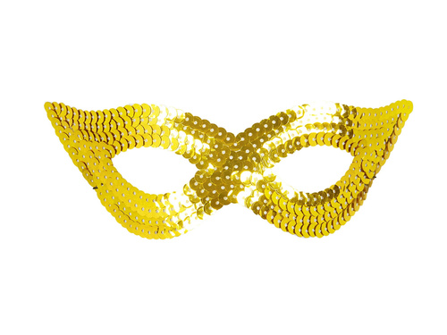 Arany flitteres farsangi maszk - 1 db.