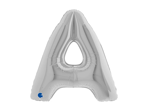 Fólia lufi A betű ezüst - 40" - 1 db.