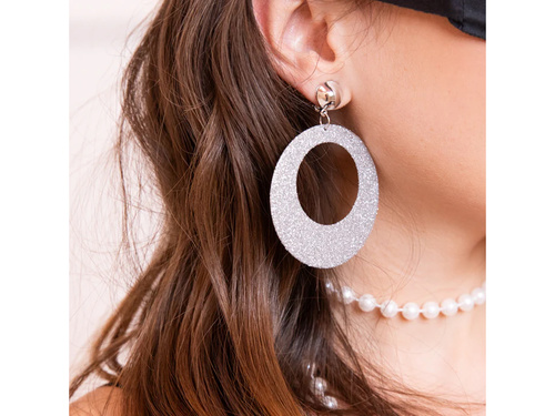 Clip fülbevaló Ezüst csillogó körök