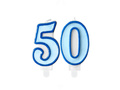 Kék számgyertyák - 50 - ötven - 2 db.