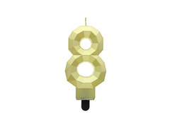 Arany gyémánt gyertya - 8 - nyolc - nyolc
