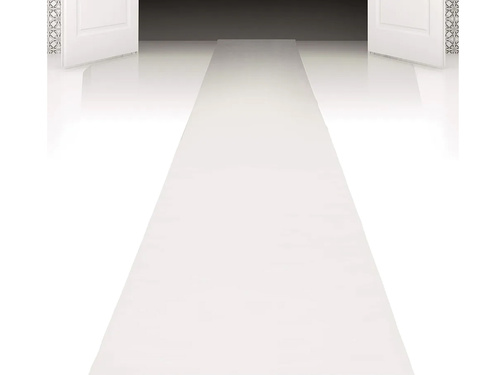 Fehér szőnyeg dekoráció - 4,5 m - 1 db.