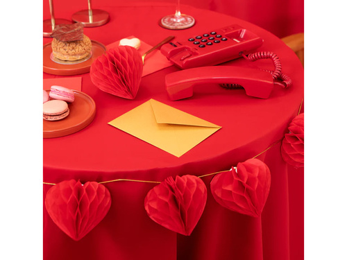 Papír rózsafüzér szívek füzér - 150 cm - 1 db.