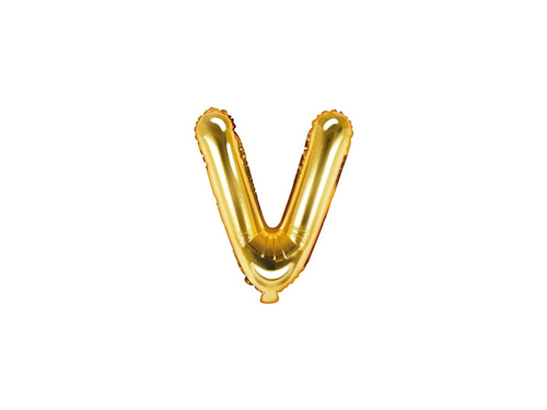 Fólia lufi "V" betű arany - 35 cm