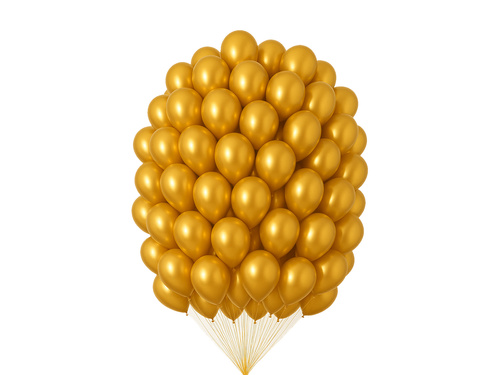 Arany tükrös latex lufi - 30 cm - 50 db.