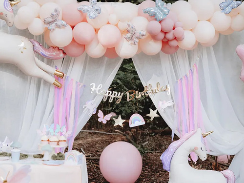 Boldog születésnapot egyszarvú banner - 230 cm - 1 db.