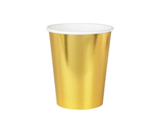 Arany papírpoharak - 220 ml - 6 db.