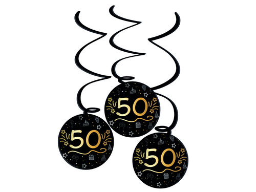 Függő dekorációs malacok az ötvenes évekhez fekete - 3 db.