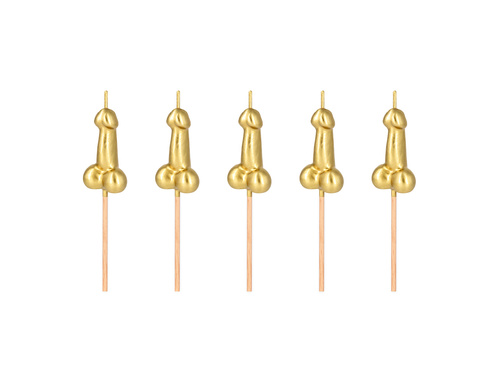 Péniszszedő gyertyák - arany - 5 db.