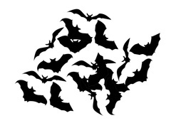 Halloween denevér konfetti - 25 db.