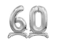 Fólia léggömb készlet 60 ezüst - 74 cm