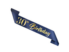 30. születésnapi sash tengerészkék - 1 db.