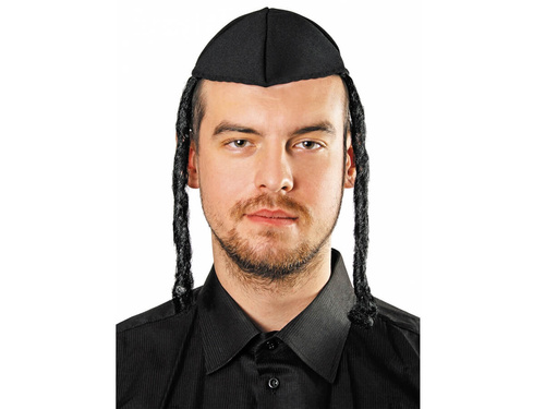 Yarmulke sapka pávakabáttal - 1 db.