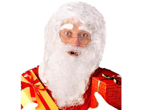 Mikulás paróka szakállal, bajusszal és szemöldökkel