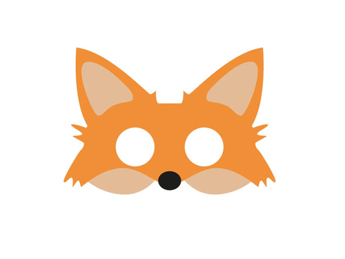 Nemez rókamaszk - 1 db.