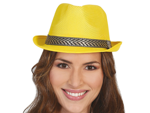 Gengszterkalap sárga - 1 db.