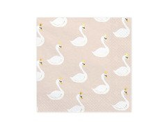 Gyönyörű hattyú - Ballerina születésnapi szalvéta - 33 cm - 20 db.