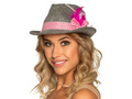 Bajor kalap rózsaszín tollakkal - 1 db.